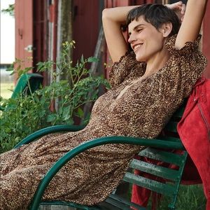 New! Anthropologie Faithful the Brand Leopard Maxi Dress